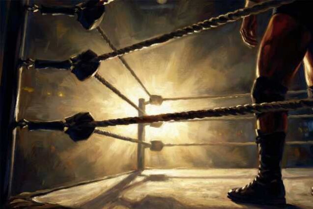 Lighting-up-the-wrestlers-who-enter-the-ring