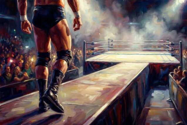 Wrestlers-walking-down-the-runway